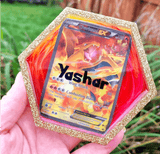 Eevee pokemon resin hexagon coaster with sky and grass scenery background, can be personalised, nerdy gift