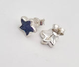 MEMORIAL "NIGHT SKY" STAR JEWELRY SET//Solid Sterling Silver and Eco Resin Star Pendant and Stud Earrings