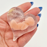 ANGEL BABY TWINS LAMP miscarriage heart keepsake ornament for multiple pregnancy or infant loss