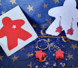 boardgamer gift set// geeky meeple gift hamper, board game player token colour