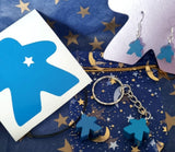 boardgamer gift set// geeky meeple gift hamper, board game player token colour