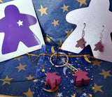 boardgamer gift set// geeky meeple gift hamper, board game player token colour