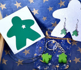 boardgamer gift set// geeky meeple gift hamper, board game player token colour