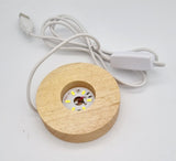 Lock of hair sunflower memorial keepsake ball paperweight or globe table lamp