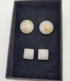Choose any 2 PAIRS of Sterling silver breastmilk earrings, breastmilk keepsake in various shapes and colours