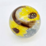 Lock of hair sunflower memorial keepsake ball paperweight or globe table lamp