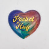 Custom Rainbow Heart Pocket Hug - choose your own lettering
