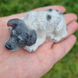 Hand painted resin 3D pet portrait, Pet memorial dog keepsake