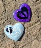 Breastmilk Mother and baby or Baby feet Heart Keepsake