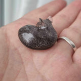 Small cat pet fur and ash memorial, pet bereavement keepsake made from eco friendly resin