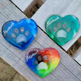 INK SWIRL PAW PRINT HEART, PET MEMORIAL