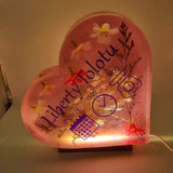 BABY LOSS HEART KEEPSAKE with optional light stand, memorial, miscarriage, wedding, etc