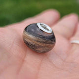 LOCK OF HAIR/FUR BEAD CHARM MEMORIAL