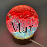 LOCK OF HAIR ROSE GLOBE MEMORIAL PAPERWEIGHT/LAMP