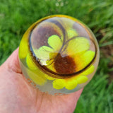 LOCK OF HAIR SUNFLOWER GLOBE MEMORIAL PAPERWEIGHT/LAMP