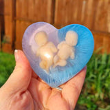 TWIN BABY LOSS HEART MEMORIAL KEEPSAKE