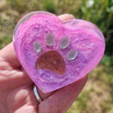 INK SWIRL PAW PRINT HEART, PET MEMORIAL