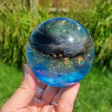 LOCK OF HAIR MEMORIAL GLOBE PAPERWEIGHT/LAMP