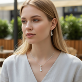 BREAST MILK CUBIC ZIRCONIA HEART JEWELLERY SET