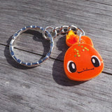 Selection of hand painted pokemon charms as either keychains, pin badges or jewellery sets