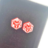 GEEKY D20 DICE EARRINGS// Various styles and colours