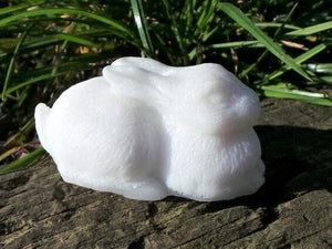 Rabbit shaped ash memorial urn made from eco friendly resin, choice of colours, pet memorial keepsake