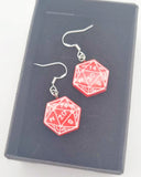 GEEKY D20 DICE EARRINGS// Various styles and colours