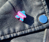 LGBTQA+ MEEPLE ACCESSORIES// Queer pin badges and keyrings in your pride flag colours