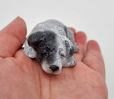 Hand painted resin 3D pet portrait, Pet memorial dog keepsake