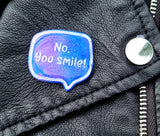 Neurodivergent slogan speech bubble badges and keychains - invisible disability, social anxiety