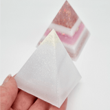 15cm Breastmilk pyramid keepsake with a choice of opal glitters, new mom gift