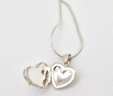 BREASTMILK HEART LOCKET JEWELRY SET// Solid Sterling Silver Pendant and Stud Earrings