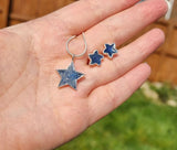 MEMORIAL "NIGHT SKY" STAR JEWELRY SET//Solid Sterling Silver and Eco Resin Star Pendant and Stud Earrings
