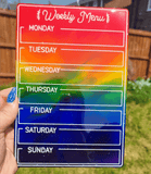 Magnetic Night Sky RESIN MENU BOARD// Wipe clean weekly meal planner