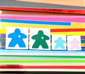 vinyl meeple sticker family group, board gaming family gift