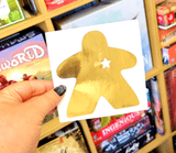 Small 4cm iron on VINYL MEEPLE PATCH in a variety of colours