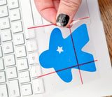 4cm vinyl meeple sticker decals in various colours