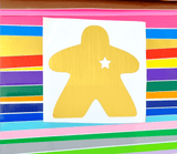 10cm large vinyl meeple sticker decals in various colours