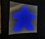his/hers/theirs iron on VINYL MEEPLE STICKERS set of 2 in a variety of colours