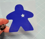 set of 5 iron on MEEPLE FAMILY STICKERS in a variety of colours