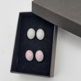 Sterling silver breastmilk stud earrings, breastmilk keepsake in various shapes and colours