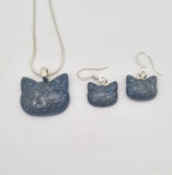 Cat Pet Memorial ash urn jewellery set