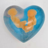 ANGEL BABY TWINS miscarriage heart keepsake ornament for multiple pregnancy or infant loss