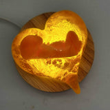 ANGEL BABY TWINS LAMP miscarriage heart keepsake ornament for multiple pregnancy or infant loss