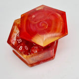 Custom D20 DICE POT with lid// Geeky Player Counter trinket dish in range of colors