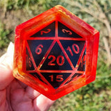 Custom D20 DICE POT with lid// Geeky Player Counter trinket dish in range of colors