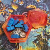 Custom DICE JAIL pot with lid// Geeky Player Counter trinket dish in range of colors