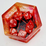 Custom D20 DICE POT with lid// Geeky Player Counter trinket dish in range of colors