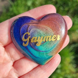 Gaymer LGBTQA+ Rainbow Heart Pocket Hug, Queer Geeky Boardgame Gift