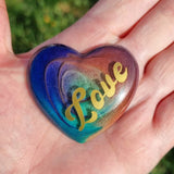 Custom Rainbow Heart Pocket Hug - choose your own lettering